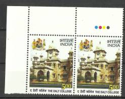 INDIA, 2007,  150 Years Of The Daly College,Indore, Pair, With Traffic Lights,  MNH,(**) - Nuevos
