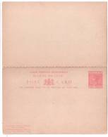 ST LUCIA -STE LUCIE- 2 CARTES POSTALES AVEC REPONSE PAYEE - St.Lucia (...-1978)