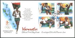 VANUATU - 2000 -  Sydney 2000 - 27th Summer Olympic Games - Set Of 4 Stamps - FDC - Estate 2000: Sydney