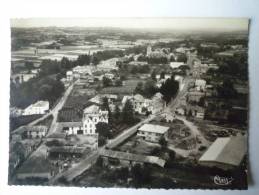 GALAN  (Hautes-Pyrénées)  :  Vue Générale  Aérienne  Et Route De Lannemezan   (Carte  SM) - Galan