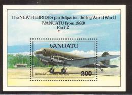 Vanuatu 1993 World War II Airplane S/S MNH - Vanuatu (1980-...)