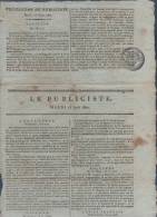 LE PUBLICISTE 18 08 1807 - LONDRES - NAPLES - LA HAYE - STRASBOURG DUROC - FETE NAPOLEON PARIS - - 1800 - 1849