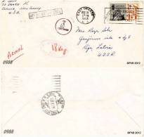 MARCOPHILIE POSTAL HISTORY USA 1962 RIGA LATVIA - Marcophilie