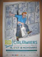 Affiche TRAPIER Stéphane Festival BD Colomiers 2012 (Pastiche Tintin) - Afiches & Offsets