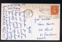 RB 911 - 1949 Multiview Postcard - Folkestone Kent - Good Slogan Aviation Postmark "Fly By British Air Lines" - Folkestone