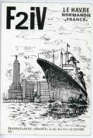 F2IV Radio Amateur 1963 Opérateur R. Caillet Bd Stasbourg - Le Havre Normandie Transatlantique France Dans Le Port - Radio