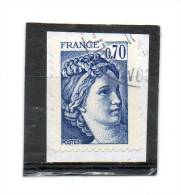 FRANCE   0,70   Année 1979   Y&T: 2056   Sabine De Gandon   (sur Fragment Oblitéré) - 1977-1981 Sabine Of Gandon