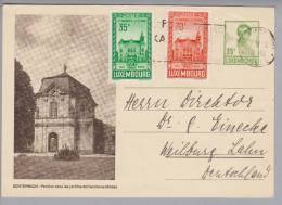 Luxemburg Bildpostkarte 1936-09-22 Luxemburg Mi#P112+Zusatz Bild Echternach Nach DE - Ganzsachen