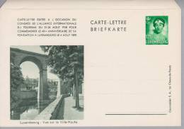 Luxemburg Bild-Kartenbrief 1938 1.25Fr. Mi#K2 **ungebraucht Bild Luxembourg - Interi Postali