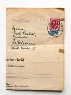 JUSTIFICATIF FISCAL IMPOT 1953 RESTAURANT RULZHEIM KANDEL TAXE NOTOPFER BERLIN STEURERMARKE BUNDESPOST 20 - Cartas & Documentos