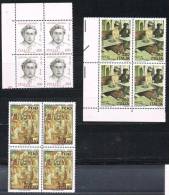 Italia 1987 Tre Quartine A.Gramsci £. 600/ Lotta Contro L´Alcolismo £. 380 /Presepe (Giotto) £. 500 Nuovi** Integri - Blocks & Sheetlets