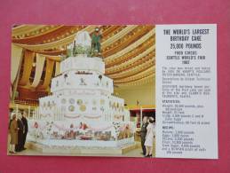 Worlds Largest Birthday Cake 25,000 Pounds Seattle World 1962 1962 Cancel= = =ref  770 - Seattle