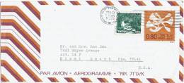 0379. Aerograma TEL AVIV (Israel) 1975 A Estados Unidos - Storia Postale