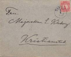 Sweden Deluxe TANUM 1912 Cover Brief To KRISTIANSTAD King Gustaf V. (2 Scans) - Cartas & Documentos