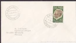 Iceland KEFLAVIK (Flugvöllur) 1.X.1975 Cover Brief To TORSHAVN Faroe Islands Porto änderung Letze Tag - Covers & Documents