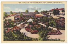 USA, SAN DIEGO CALIFORNIA, INNER COURT OF RAMONA'S MARRIAGE PLACE -c1940s Vintage Unused Postcard  [c3255] - San Diego
