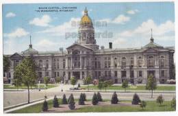 USA, CHEYENNE WYOMING WY, STATE CAPITOL BUILDING  ~1940s Vintage Postcard  [c3258] - Cheyenne