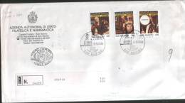 San Marino 1990 Busta FDC I Grandi Dello Spettacolo Lawrence Olivier  Viaggiata  Timbri Al Verso - Used Stamps