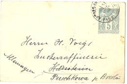 LBL 14 - ENVELOPPE SAGE 5c A DESTINATION DE L'ALLEMAGNE DECEMBRE 1898 - Enveloppes Types Et TSC (avant 1995)