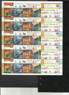 INDIA, 2007, Greetings Stamps, Set 5 V, Full Sheetlet,  MNH, (**) - Unused Stamps
