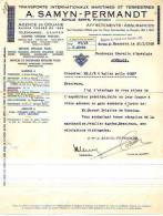 Mouscron - 1938 - A. Samyn-Permandt - Transports Internationaux Maritimes Et Terrestres - Transporte