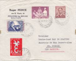 Lettre Cover BELGIQUE 1958, BINCHE Pour MAURITIUS /3063 - Briefe U. Dokumente