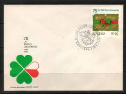 POLAND FDC 1970 75TH ANNIV OF POLISH PEOPLE´S PARTY Horses Cancel Soldier Army Communism Socialism - FDC