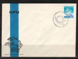 POLAND FDC 1970 OPENING OF NEW HQ HEADQUARTERS UPU BUILDING Globe World Angels Posthorn - FDC