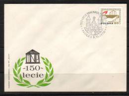 POLAND FDC 1970 150TH ANNIV OF TEACHING EDUCATION IN PLOCK Science Humanities Art Unions Cross Flame Fire Oil Lamp - FDC