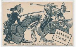 ILLUSTRATION -- MILITARIA --  AURRENS -- Les écriteaux De Circonstance   ENTREE LIBRE - Aurrens