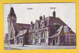 Postcard - Colmar, Bahnhof    (8205) - Elsass