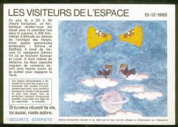 Buvard 30 Les Visiteurs De L´espace Schirra Et Stafford Rencontrent Borman Et Lovel Gemini VI Et Gémini VII - Colecciones & Series