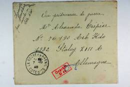 France Prisoniere De Geurre Cover, 1-10-1940, La Roche-en-Brenil -> Allemagne, Censor Opened - Briefe U. Dokumente