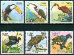 Kuba  1989  Intern. Briefmarkenausst. BRASILIANA '89  (6 Gest. (used) Kpl. )  Mi: 3300-05 (2,00 EUR) - Non Classificati