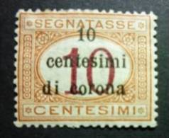 ITALIA - OCCUPAZIONI - TRENTO E TRIESTE - SEGNATASSE 1919: Sassone 2, * MH - FREE SHIPPING ABOVE 10 EURO - Trentin & Trieste