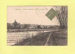 *  CPA..( 27 )..VERNEUIL  : La Seine En Dessous De Verneuil - Vue Sur Triel  -  2 Scans - Verneuil Sur Seine
