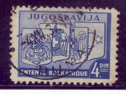 LITTLE ENTENTE-ANTANTA-4 DIN-MILITARY UNION-PERFORATION 11-POSTMARK-RUMA-VOJVODINA-SERBIA-YUGOSLAVIA-1937 - Used Stamps