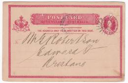 AUSTRALIA - Brisbane, Queensland, Post Card, Year 1883, Folded And Punktierte - Briefe U. Dokumente