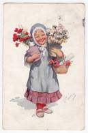 ILLUSTRATORS KARL FEIERTAG CHILDREN GIRL FLOWERS B.K.W.I. Nr. 770/4 OLD POSTCARD - Feiertag, Karl