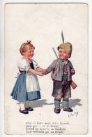 ILLUSTRATORS KARL FEIERTAG CHILDREN B.K.W.I. Nr. 638/5 OLD POSTCARD 1916. - Feiertag, Karl