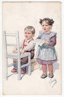 ILLUSTRATORS KARL FEIERTAG CHILDREN MUSIC B.K.W.I. Nr. 817/5 OLD POSTCARD 1914. - Feiertag, Karl