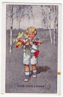 ILLUSTRATORS KARL FEIERTAG CHILDREN GIRL FLOWERS B.K.W.I. Nr. 197/6 OLD POSTCARD - Feiertag, Karl