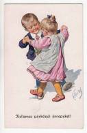 ILLUSTRATORS KARL FEIERTAG CHILDREN DANCE B.K.W.I. Nr. 777/1 OLD POSTCARD - Feiertag, Karl