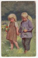 ILLUSTRATORS KARL FEIERTAG CHILDREN FLOWERS Nr. 464 OLD POSTCARD - Feiertag, Karl