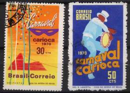 Brazil Brasilien Mi# 1247-48 Used CARNAVAL CARIOCA 1970 - Oblitérés