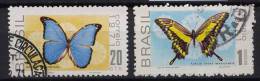 Brazil Brasilien Mi# 1279-80 Used Butterfly Schmetterling 1971 - Oblitérés