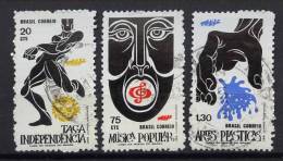 Brazil Brasilien Mi# 1324-26 Used Artes Kunst 1972 - Used Stamps
