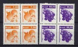 Brazil Brasilien Mi# 1817-18 ** MNH Block Of 4 Fruits 1981 - Unused Stamps