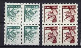 Brazil Brasilien Mi# 1843-44 ** MNH Block Of 4 Fruits 1981 - Unused Stamps