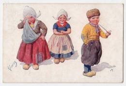 ILLUSTRATORS KARL FEIERTAG CHILDREN B.K.W.I. Nr. 887/1 OLD POSTCARD 1916. - Feiertag, Karl